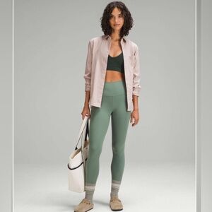 Lululemon Relaxed-Fit Casual Brown Tan Cotton-Blend Poplin Button-Down Shirt M